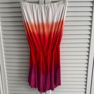 Brightly Twisted Tie Dye Ombré Romper Small